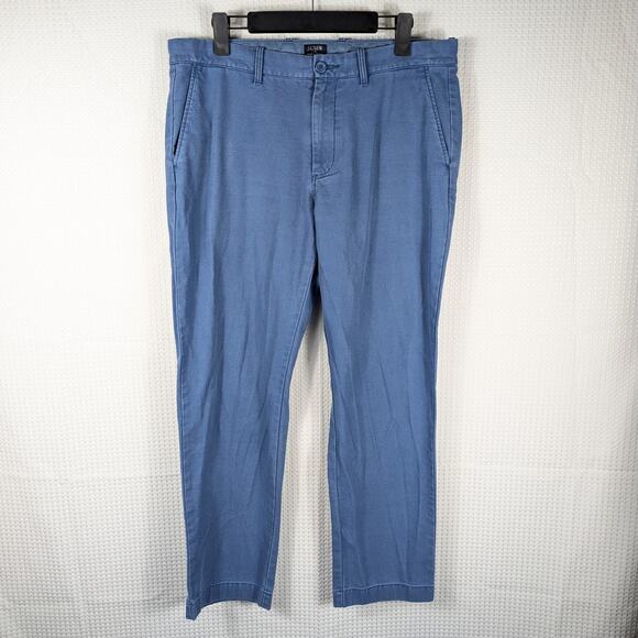 J.Crew Sutton Pants 34x30 Mens Blue Cotton Chino Straight Fit Casual Workwear - Picture 1 of 4